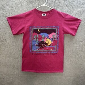 Vintage Kingstree Classic Shirt Adult Medium Pink Aztec Single Stitch 1990s